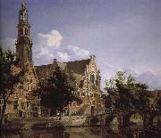 Jan van der Heyden Canal and Church of the scenic West Spain oil painting artist
